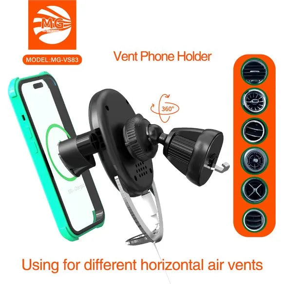 15W Qi Draadloze Telefoonhouder voor Auto – Ventilatierooster Bevestiging-Ilumina Benelux