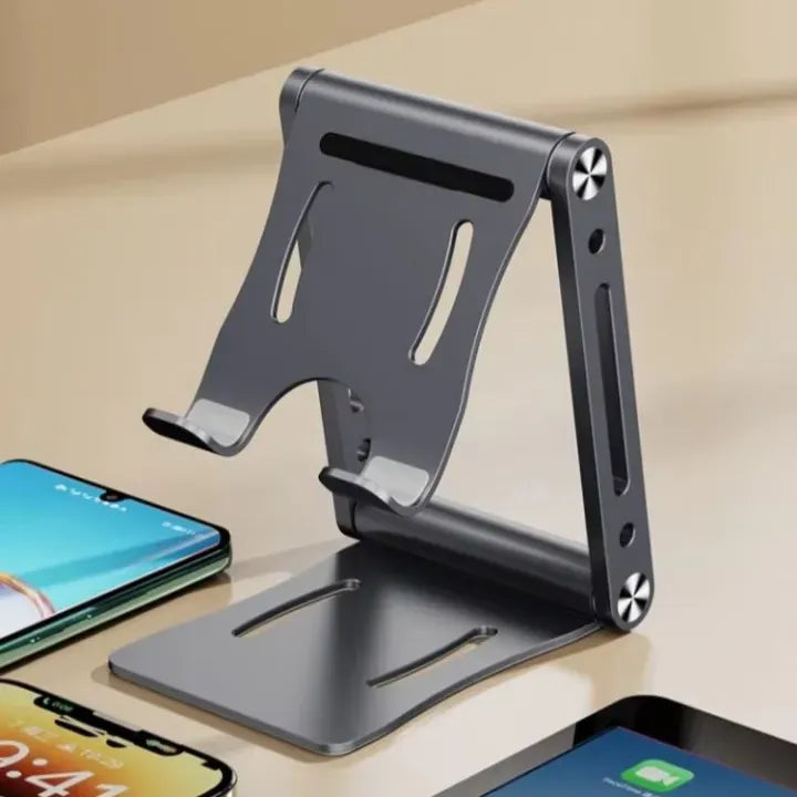 Verstelbare Telefoonhouder Bureau Aluminium – Opvouwbare Smartphone & Tablet Standaard – 360° Verstelbaar-Ilumina Benelux