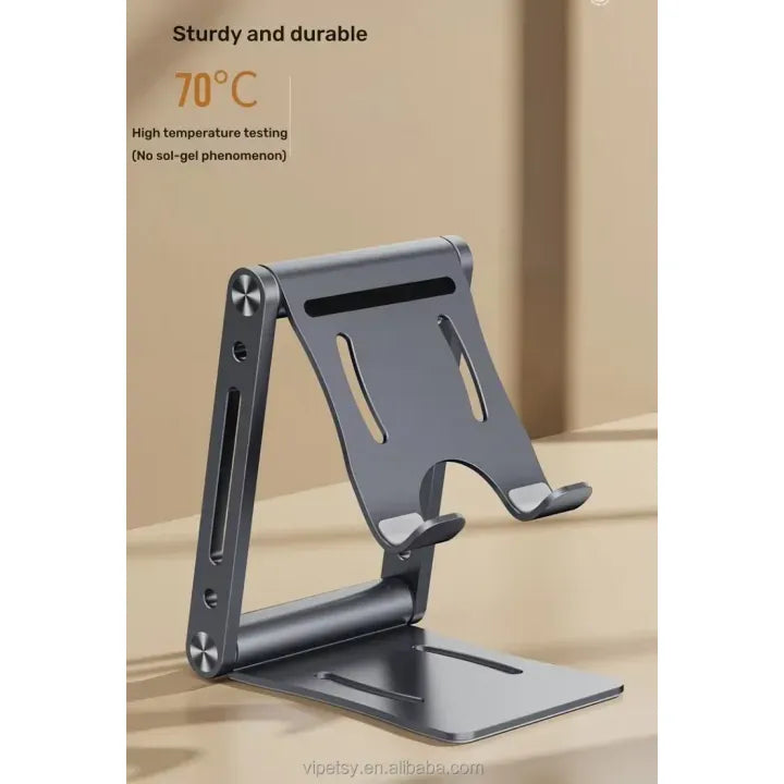 Verstelbare Telefoonhouder Bureau Aluminium – Opvouwbare Smartphone & Tablet Standaard – 360° Verstelbaar