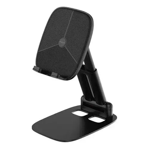 Opvouwbare Telefoonhouder Bureau – Verstelbare Smartphone & Tablet Standaard – Metalen Desktop Stand – Zwart-Ilumina Benelux