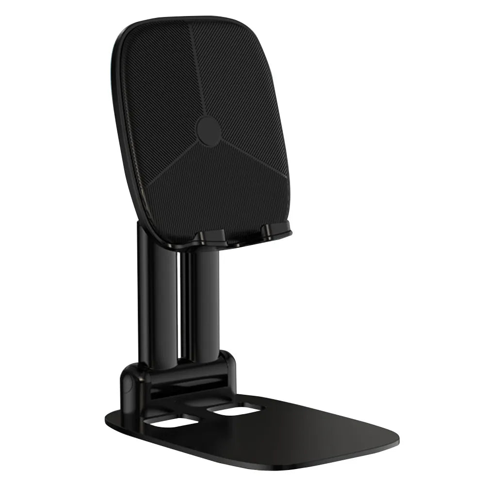 Opvouwbare Telefoonhouder Bureau – Verstelbare Smartphone & Tablet Standaard – Metalen Desktop Stand – Zwart