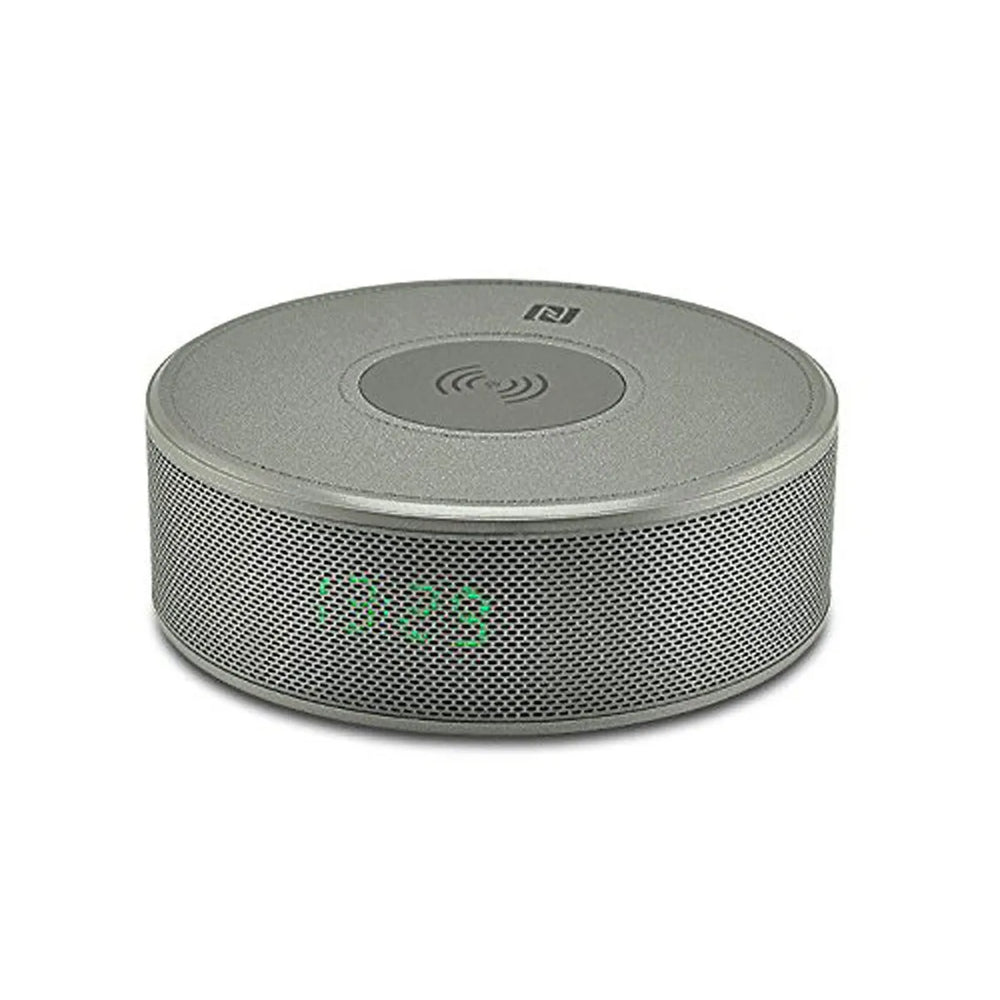Draadloze Oplader met Bluetooth Speaker & Alarmklok – 5W Qi Wireless Charger – FM Radio – Handsfree Bellen – Zwart