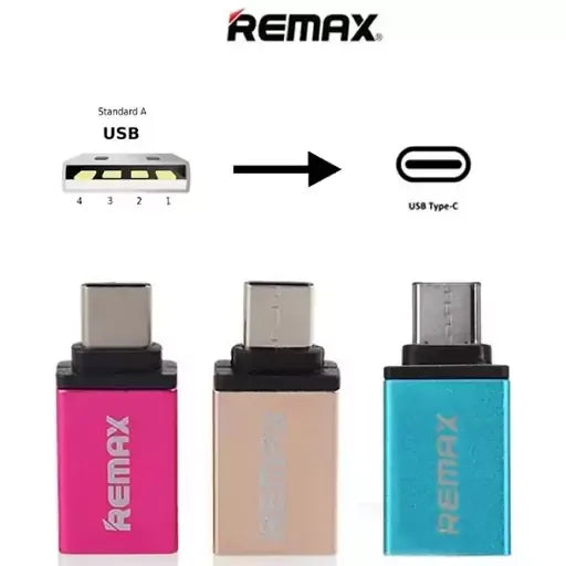 Remax PLUS-3.0 USB-A naar USB-C OTG Adapter – USB 3.0 Converter – Type-C OTG - Grijs