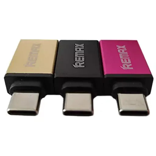 Remax PLUS-3.0 USB-A naar USB-C OTG Adapter – USB 3.0 Converter – Type-C OTG - Grijs