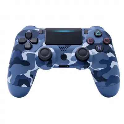 Draadloze Gaming Controller voor PS4 & PC – Camouflage Blauw – Dual Vibration – Touchpad – Oplaadbaar-Ilumina Benelux