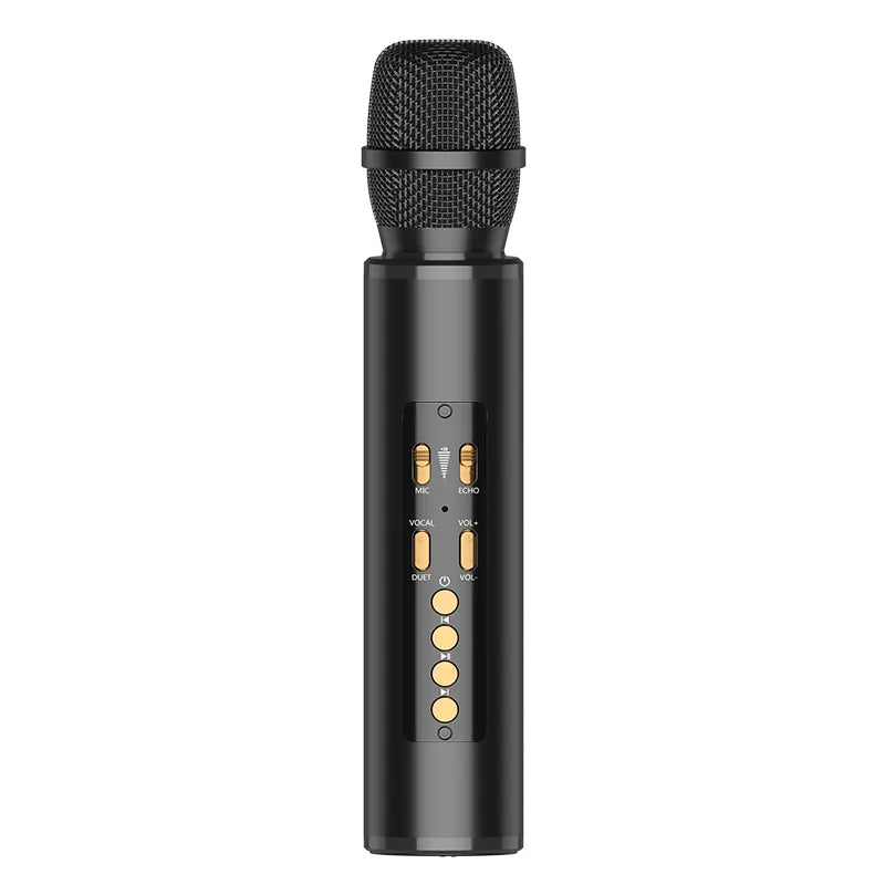 Draadloze Bluetooth Karaoke Microfoon K5 – Karaoke Speaker met Bluetooth, Echo Effect & TF-Kaart Ondersteuning – Zwart
