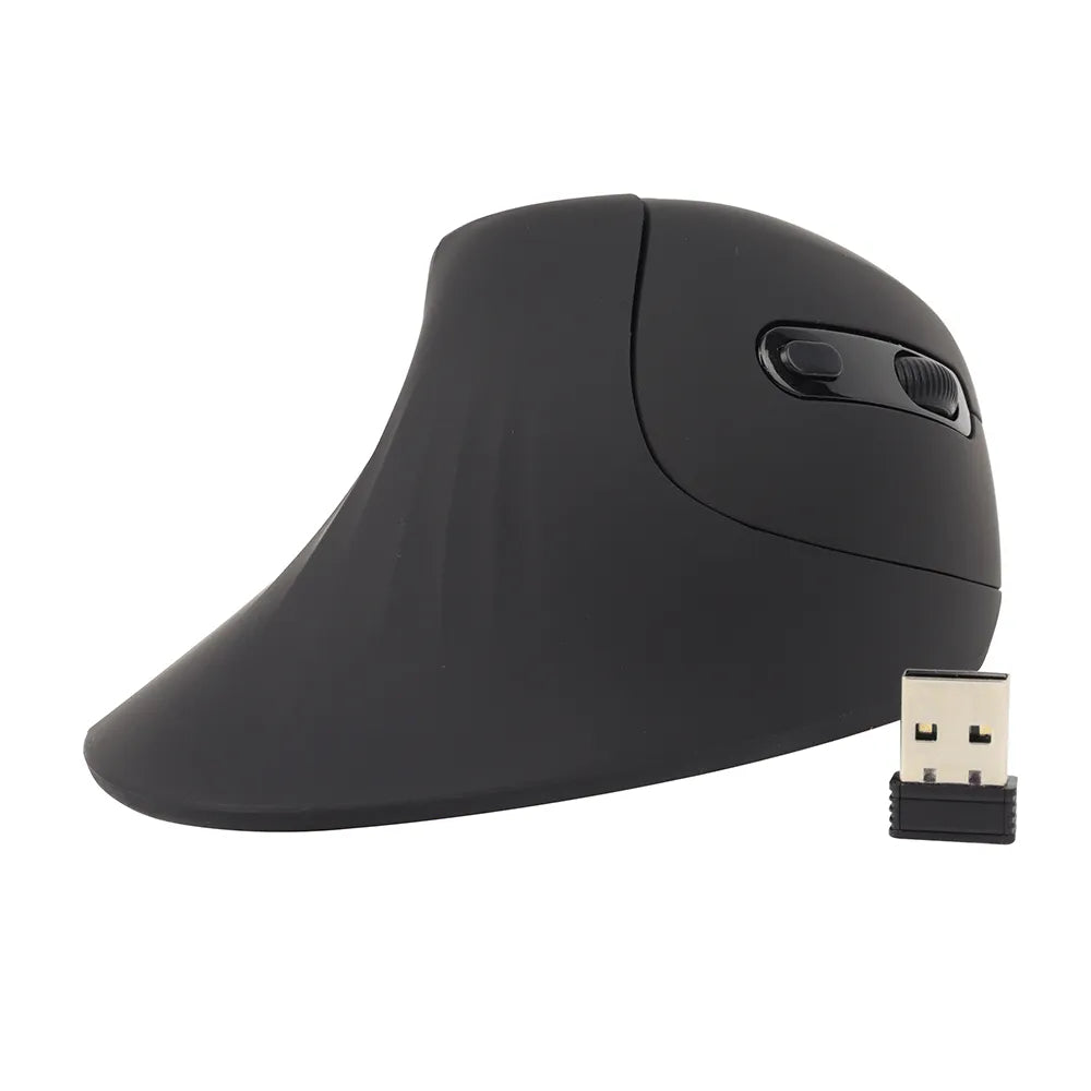 Ergonomische Verticale Draadloze Muis 3200 DPI – 2.4GHz USB Ontvanger – 6 Knoppen – Voor PC, Mac, PS5 & Xbox-Ilumina Benelux