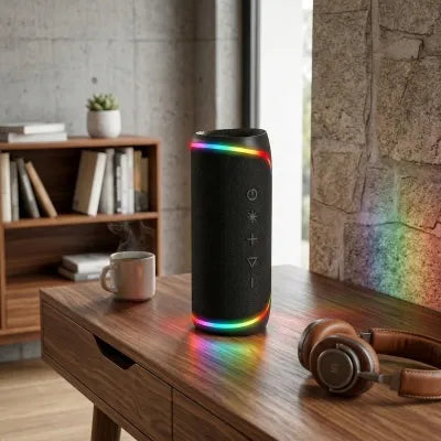Draadloze Bluetooth Speaker 15W – RGB Verlichting – Bluetooth 5.3 – USB-C – 360° Geluid