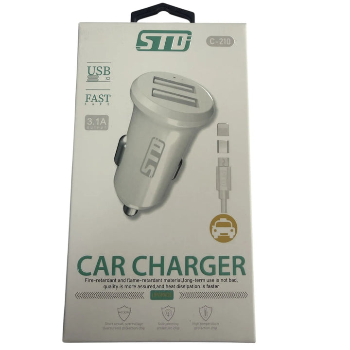 STD C-210 Dual USB Autolader 3.1A Wit-Ilumina Benelux