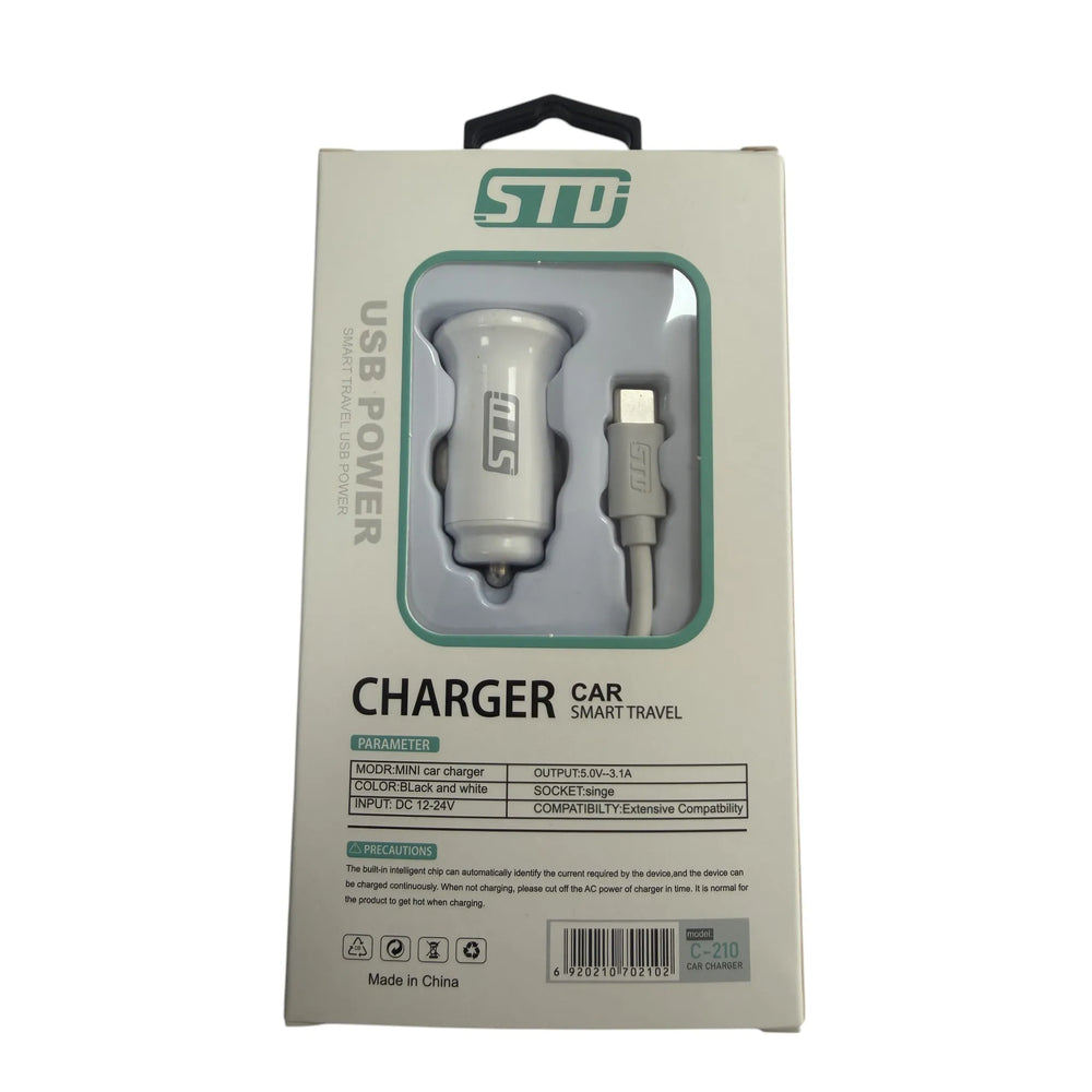 STD C-210 Dual USB Autolader 3.1A Wit-Ilumina Benelux