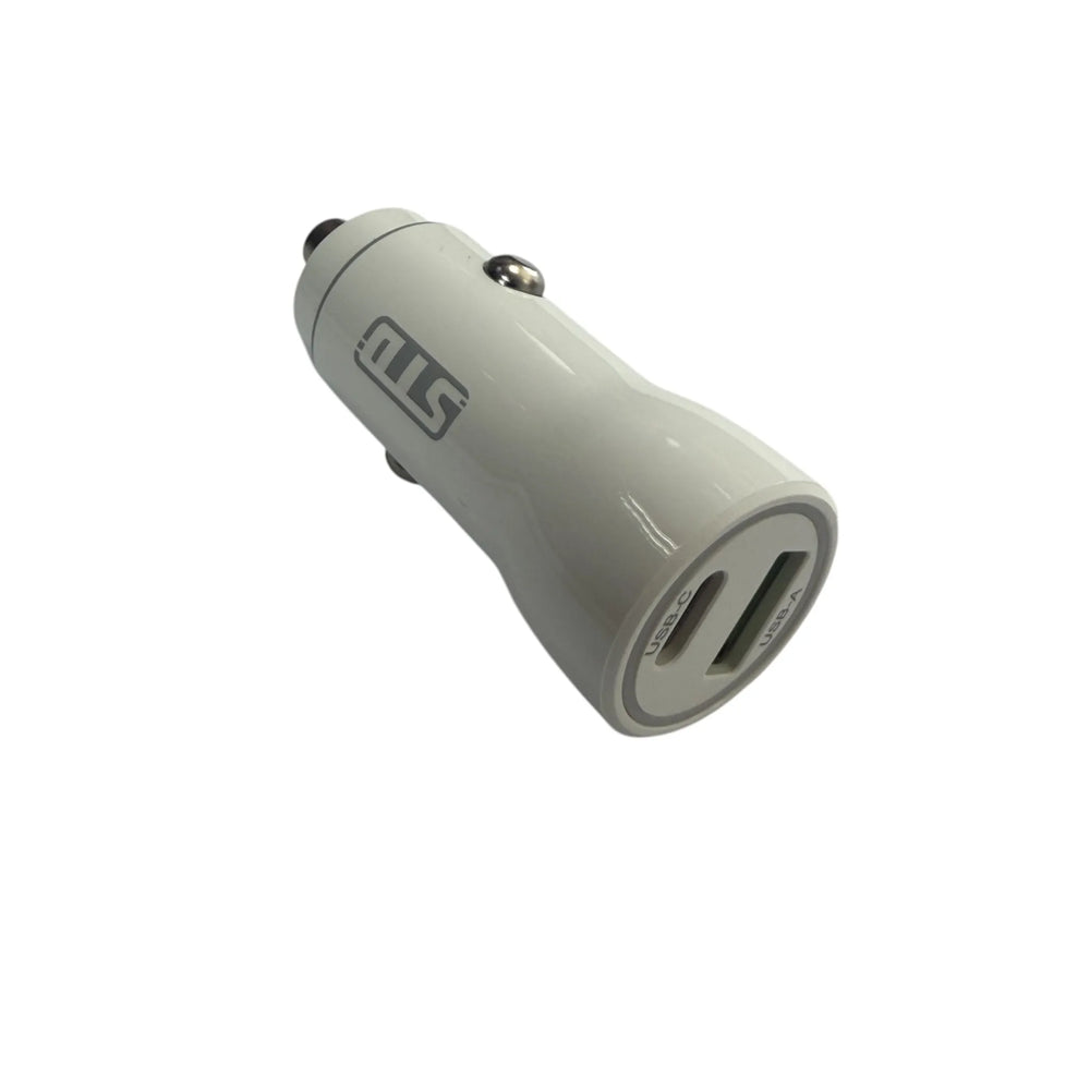 STD C-213 USB-C en USB-A Autolader 3.1A Wit-Ilumina Benelux