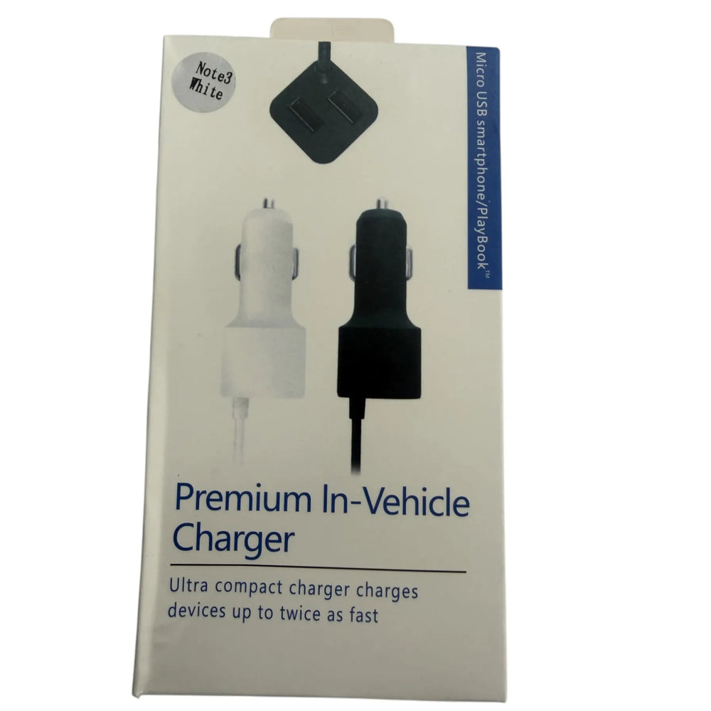 Premium In-Vehicle USB 3.0 Micro-USB Autolader Wit-Ilumina Benelux