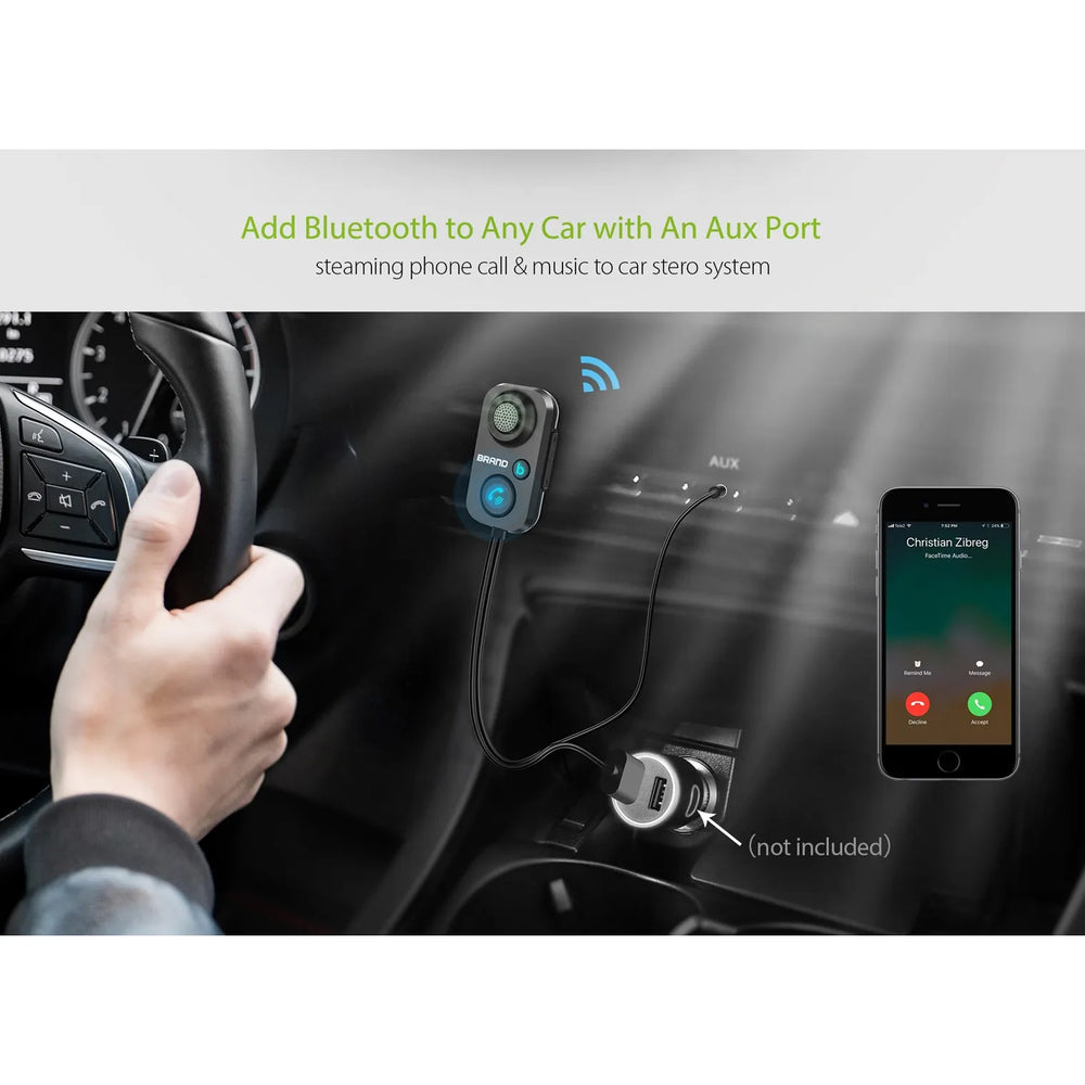Bluetooth Receiver Auto – Handsfree Bellen – Bass Boost – Bluetooth 5.1 AUX Adapter – Ruisonderdrukking – Voor Autoradio & Speakers