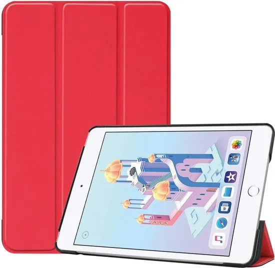 iPad 2/3/4 Tablethoes – Ultra Slanke Tri-Fold Smart Cover – Standfunctie – Magnetisch – Rood-Tablethoesjes-Ilumina Benelux