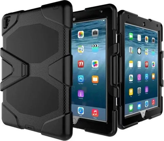 iPad Air 1/2 & iPad 9.7 (2017/2018) Hoesjes – Heavy Duty Tablethoes – Schokbestendig – Standfunctie – Zwart-Tablethoesjes-Ilumina Benelux