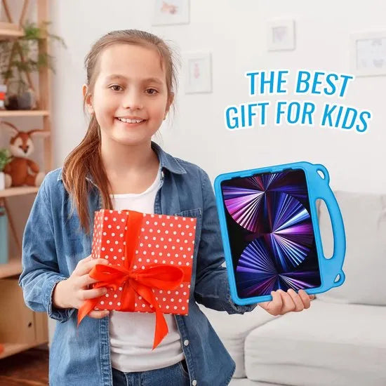 iPad kinderhoes – Schokbestendig – Duurzaam – Geschikt voor iPad 10.2 (2019/2020/2021) – Paars-Tablethoesjes-Ilumina Benelux