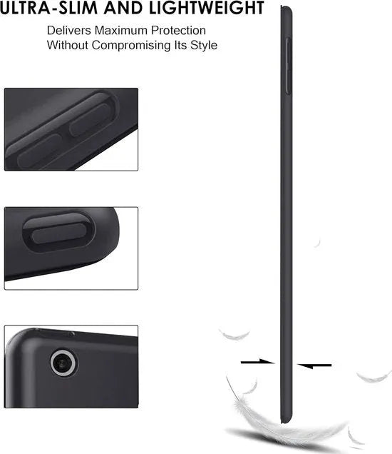 iPad Mini 1/2/3 Tablethoes – Ultraslanke Tri-Fold Smart Cover – Standfunctie – Magneetsluiting – Zwart-Tablethoesjes-Ilumina Benelux