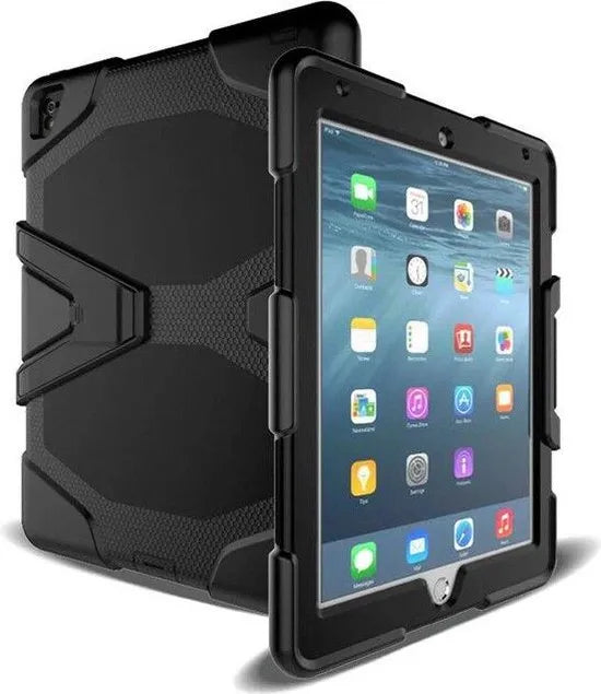 iPad Mini 4/5 Tablethoes – Rugged Backcover Hoesjes – Schokbestendig – Standfunctie Kickstand – Zwart-Tablethoesjes-Ilumina Benelux