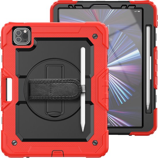 iPad Pro 11 (2018-2022) & iPad Air 4 Hoesjes – Kidsproof – Handvat & Standfunctie – Zwart-Tablethoesjes-Ilumina Benelux