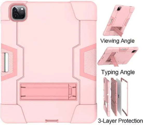 iPad Pro 11 inch (2020/2021/2022) Tablethoes – Shockproof Standcase – Schokbestendig – 11 inch – Roze-Tablethoesjes-Ilumina Benelux
