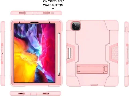 iPad Pro 11 inch (2020/2021/2022) Tablethoes – Shockproof Standcase – Schokbestendig – 11 inch – Roze-Tablethoesjes-Ilumina Benelux