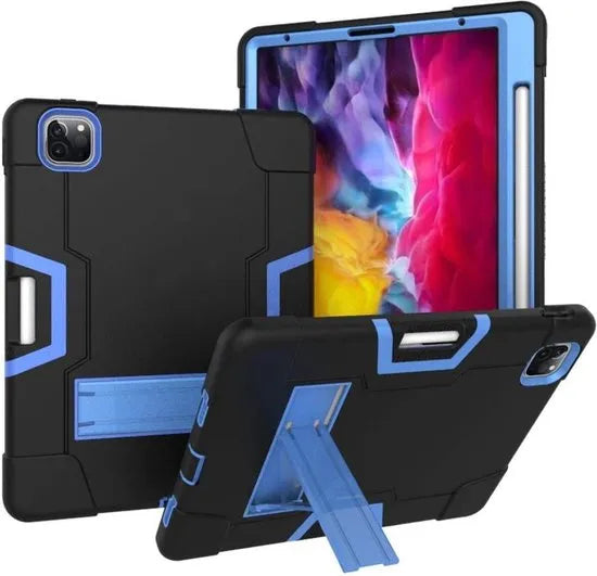 iPad Pro 11 inch (2020/2021) Tablethoes – Rugged Case Hoesjes – Schokbestendig – Standfunctie – Blauw-Tablethoesjes-Ilumina Benelux