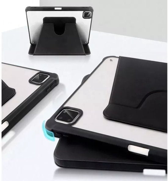 iPad Pro 11 inch 2024/2025 – Acryl Stand Case – Met Pencil-houder – Zwart-Tablethoesjes-Ilumina Benelux