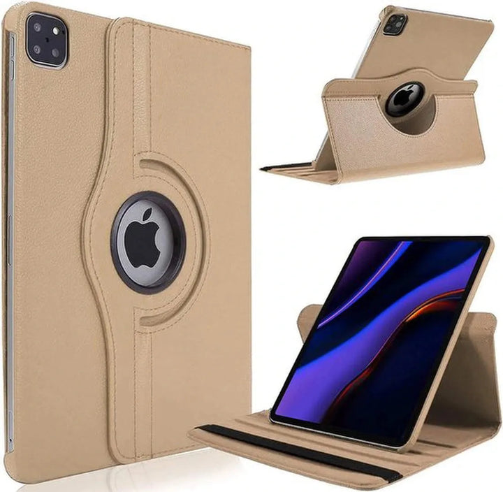 iPad Pro 11 inch (2024/2025) Hoesjes – 360° draaibaar – Multi-stand – Goud-Tablethoesjes-Ilumina Benelux