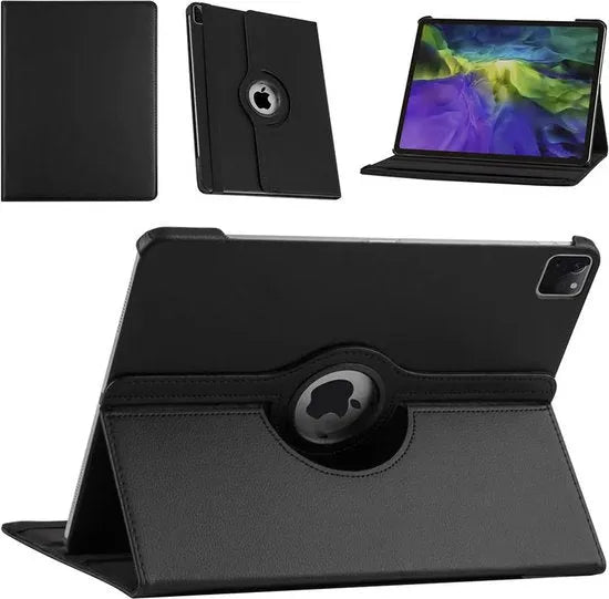 iPad Pro 11 inch Hoesjes 2020-2022 – 360° Draaibare Multi-Stand Tablethoes – Standfunctie – Zwart-Tablethoesjes-Ilumina Benelux