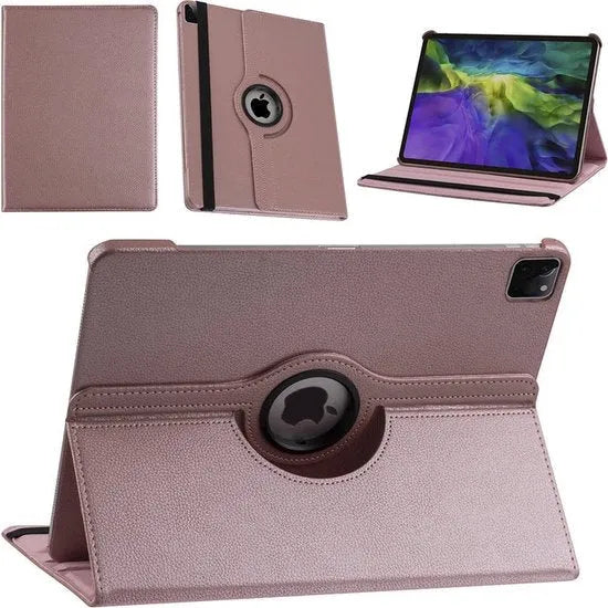 iPad Pro 11 inch Hoesjes – 360° Draaibare Multi-Stand Tablethoes – 2020/2021/2022 – Roségoud-Tablethoesjes-Ilumina Benelux