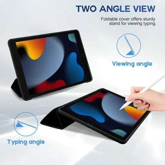iPad Pro 12.9 2022/2021/2020 Hoesjes – Tablethoes Cover – Slaap/Wake functie – 12,9 inch – Zwart-Tablethoesjes-Ilumina Benelux