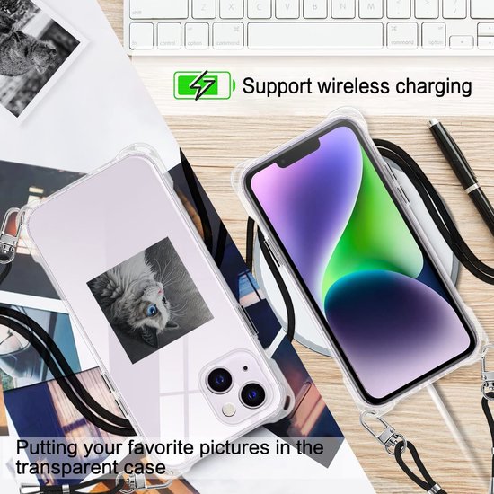 iPhone 11 Hoesjes – Siliconen Backcover met Schouderkoord – Transparant – Anti-slip – Schokbestendig-Ilumina Benelux