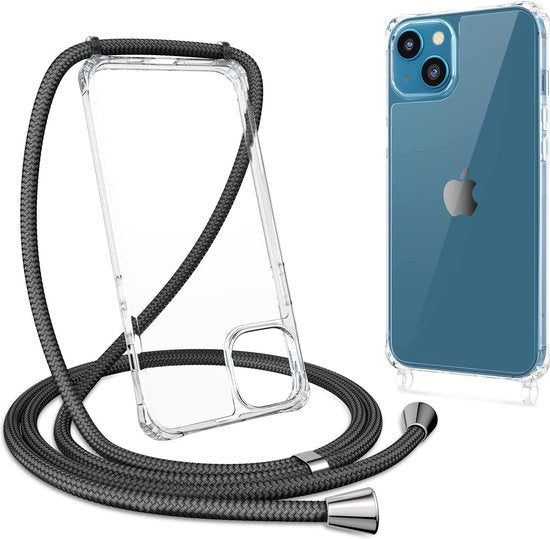 iPhone 11 Hoesjes – Siliconen Backcover met Schouderkoord – Transparant – Anti-slip – Schokbestendig-Ilumina Benelux