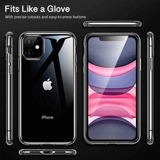 iPhone 11 Hoesjes – Soft Silicone Backcover – Transparant – Flexibel – Anti-slip-Ilumina Benelux