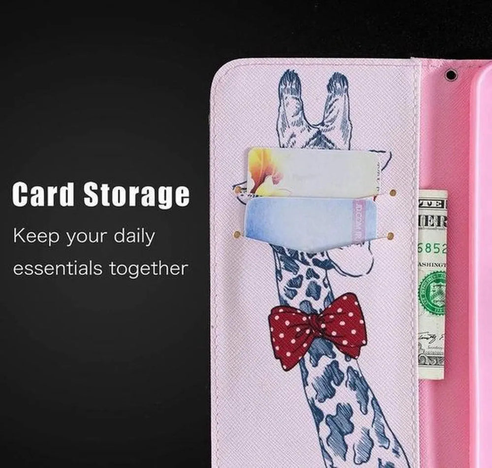 iPhone 11 Pro Max Hoesjes – Bookcase – Giraffe Print – Magneetsluiting – Multicolor-Ilumina Benelux