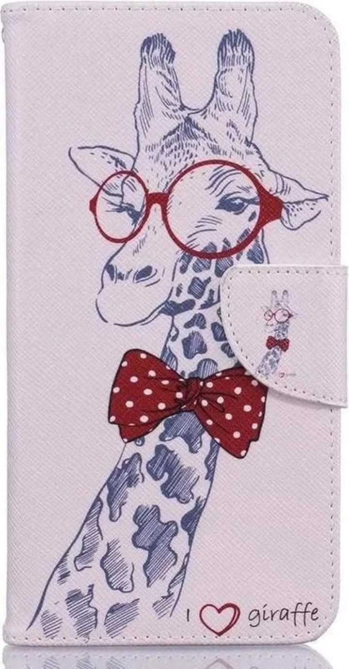 iPhone 11 Pro Max Hoesjes – Bookcase – Giraffe Print – Magneetsluiting – Multicolor-Ilumina Benelux