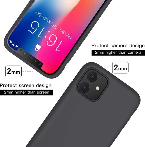 iPhone 11 Pro Max Hoesjes – Siliconen Backcover Liquid – Schokbestendig – Incl. 2x Screenprotector Gehard Glas – Transparant-Ilumina Benelux
