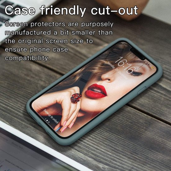 iPhone 12 Hoesjes – TPU Siliconen Backcover – 2x Screenprotector Gehard Glas – Schokbestendig – Groen-Ilumina Benelux