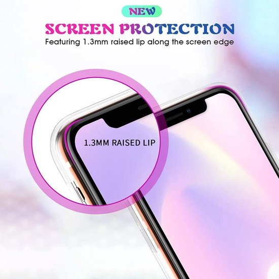 iPhone 12 Hoesjes – Transparante Siliconen Backcover – Inclusief 2x Screenprotector Gehard Glas – Anti-kras-Ilumina Benelux