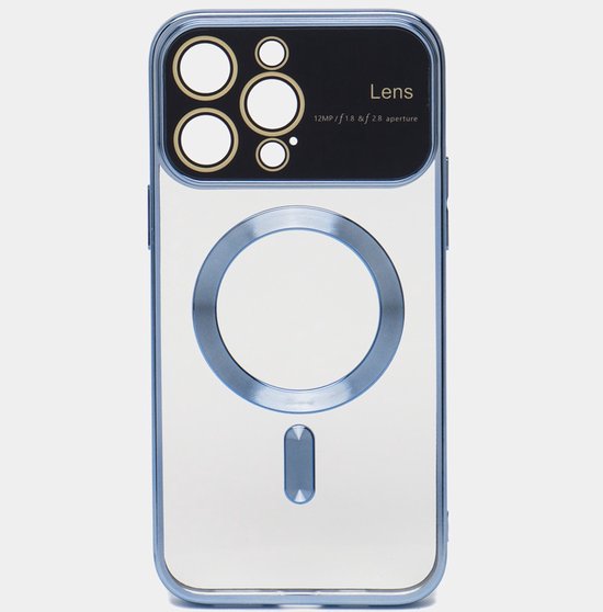 iPhone 12 Pro Hoesjes – Magnetische Backcover met MagSafe – Camera Lens Protector – Blauw-Ilumina Benelux