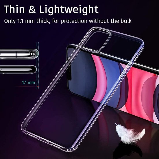 iPhone 12 Pro Hoesjes – Soft Silicone Backcover – Transparant – Flexibel – Anti-kras-Ilumina Benelux