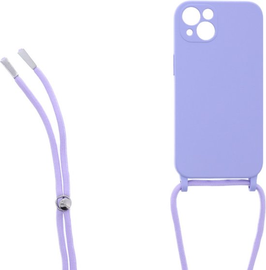 iPhone 12 Pro Max Hoesjes – Siliconen Backcover met Ketting – TPU – Lila-Ilumina Benelux