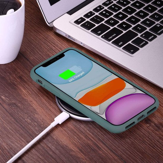 iPhone 12 Pro Max Hoesjes – TPU Siliconen Backcover – Inclusief 2x Screenprotector Gehard Glas – Groen-Ilumina Benelux
