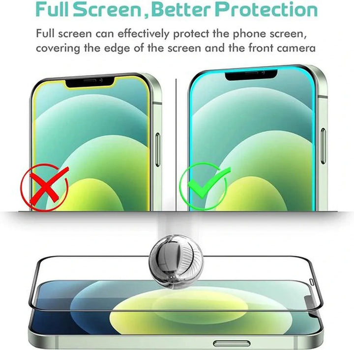 iPhone 12 Screenprotector Full Cover Screenprotector Gehard 9H – 3-Pack-Ilumina Benelux