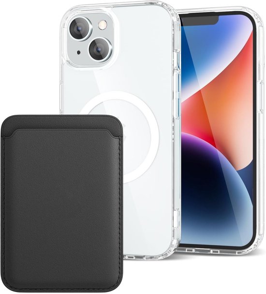 iPhone 13 Hoesjes – Anti-Shock Backcover – MagSafe – Magnetische Pasjeshouder – Zwart-Ilumina Benelux