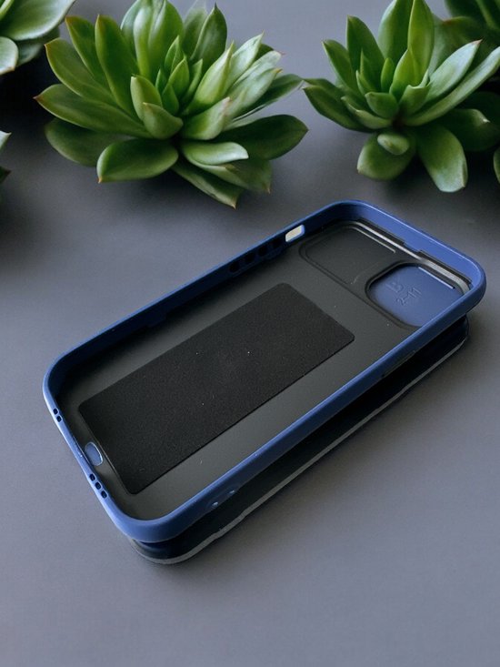 iPhone 13 Hoesjes – Camshield Backcover – Schokbestendig – Draaibare Ring – Blauw-Ilumina Benelux