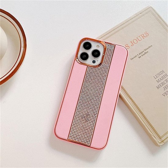 iPhone 13 Hoesjes – Diamond Plating Frosted Backcover – Schokbestendig – Paars-Ilumina Benelux