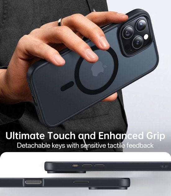 iPhone 13 Hoesjes – MagSafe Backcover – Magnetische Ring – Zwart-Ilumina Benelux