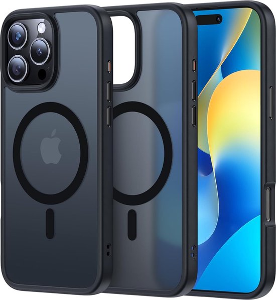 iPhone 13 Hoesjes – MagSafe Backcover – Magnetische Ring – Zwart-Ilumina Benelux