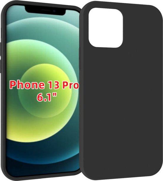 iPhone 13 Hoesjes – Siliconen Backcover – Zwart – 2x Screenprotector Gehard Glas – Anti-kras Transparant-Ilumina Benelux